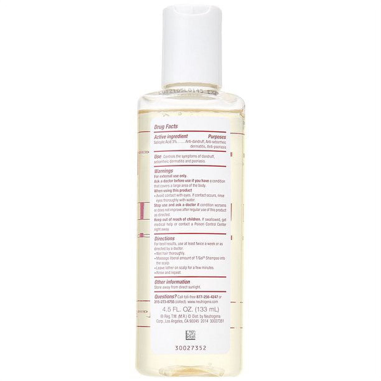 3 Pack Neutrogena T/Sal Therapeutic Maximum Strength Shampoo 4.50 oz Each