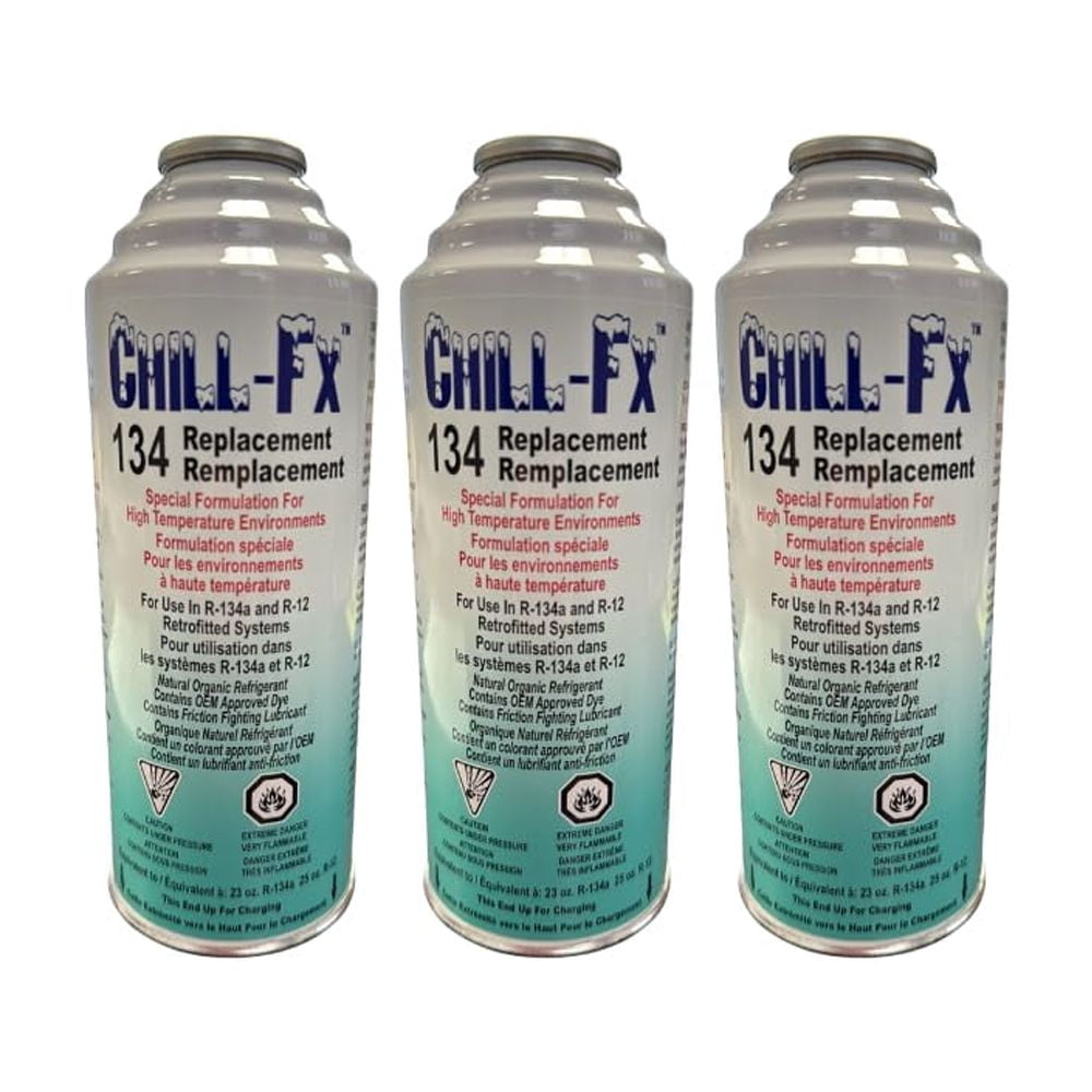 134A AC Replacement Refrigerant – High Temp Formula for R134A & R12 Systems with Lubricant & Seal – 8oz (Pack of 1)