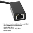 thumbnail image 4 of Ethernet Adapter with Power Cable for TV Stick (2Nd Gen), 4K Stick,TV Square, -USB to RJ45 Wired LAN Adapter ,Black, 4 of 7