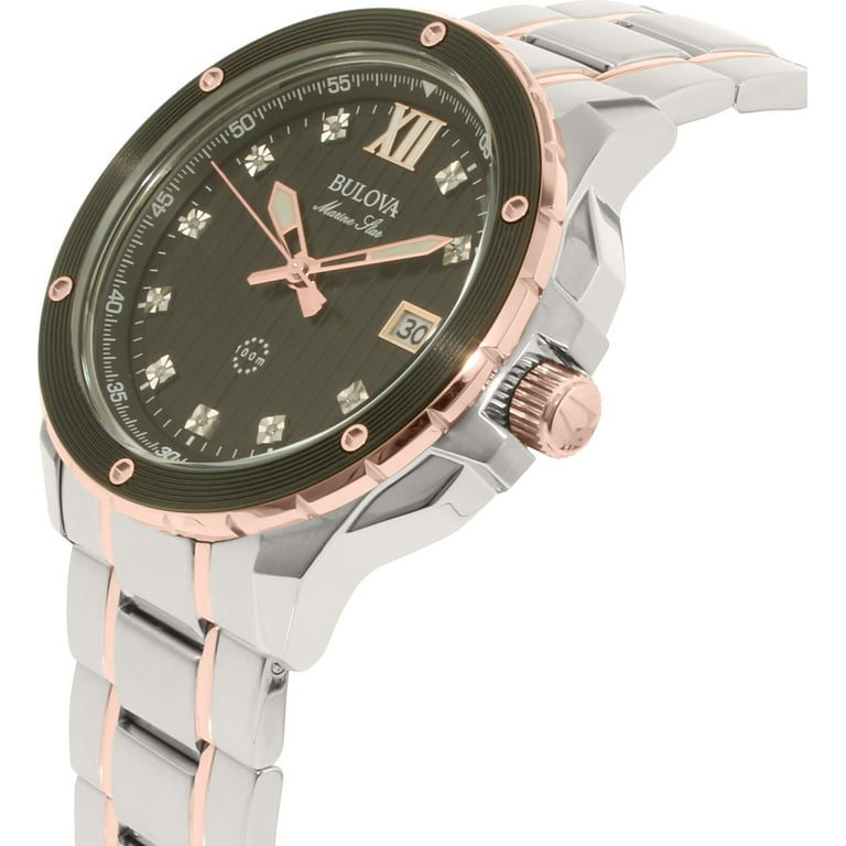 Men s Marine Star 98D127 Silver Stainless Steel Quartz Watch