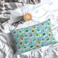 thumbnail image 5 of Pofeuu World Travel1 Print Polyester Microfiber Plush Pillowcases, Super Soft and Cozy Pillow Case Covers with Envelop Closure（Pillow core not included）-14"x20", 5 of 6