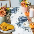thumbnail image 4 of Blue Pumpkin Table Runner, Autumn Thanksgiving Kitchen Dining Table Decoration for Home Party Decor 13x90 Inches, 4 of 9