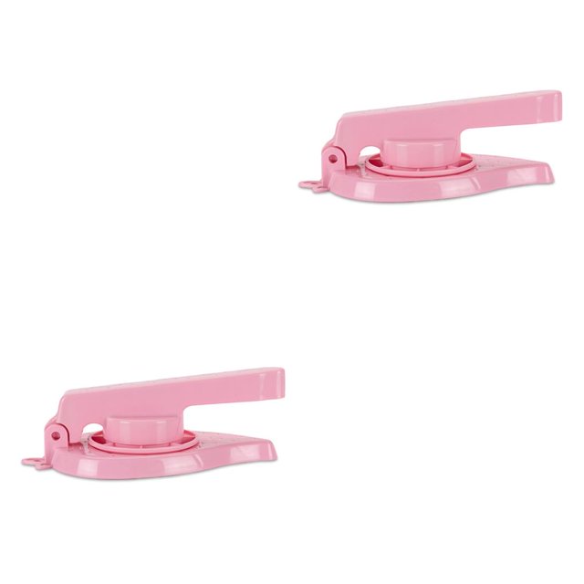 Cateissary Mini máquina para hacer pasteles Manual de plástico para bolas de hervida reutilizable con mango, prensador de pequeño, Rosado 2piezas