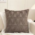 thumbnail image 1 of Xiao Hua Fundas de almohada reversibles de pelo, 4 piezas. Clásicas y atemporales, fundas de almohada sencillas de color liso, que combinan con cualquier cama. 45 x 45 cm (gris oscuro)., 1 of 5