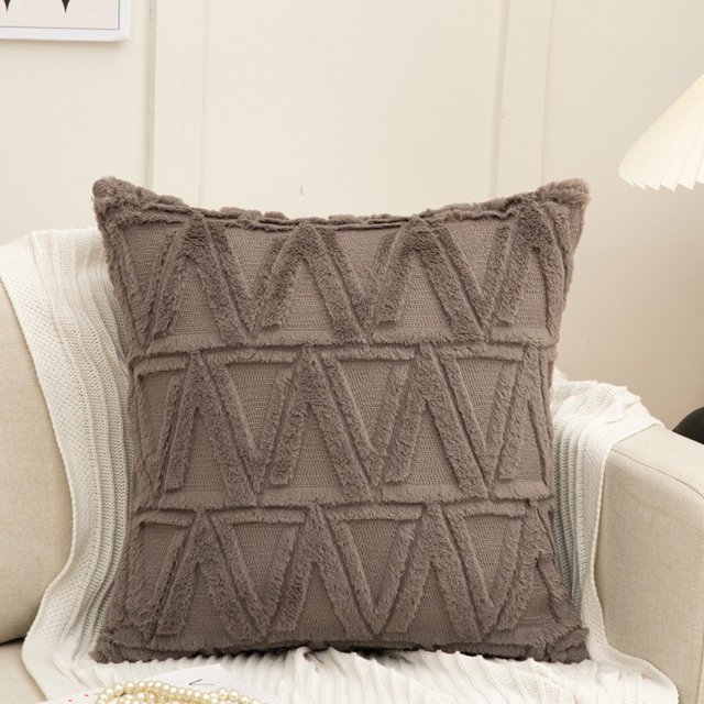 Xiao Hua Fundas de almohada reversibles de pelo, 4 piezas. Clásicas y atemporales, fundas de almohada sencillas de color liso, que combinan con cualquier cama. 45 x 45 cm (gris oscuro).