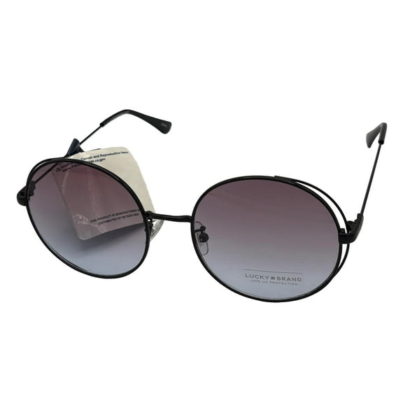 Lucky Brand Womens Black Round Metal Sunglass, D2003
