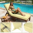 thumbnail image 4 of Kimunuk Outdoor Chaise Lounge Cushions, 80" x 26" x 4" Waterproof Pool Beach Recliner Replacement Cushions with Ties, Light Yellow, 4 of 7