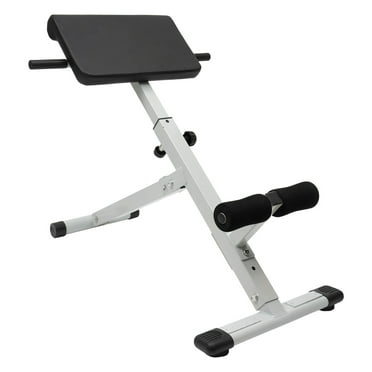 Health & Fitness Roman Chair Hyperextension Bench 5 Levels Adjustable Roman Chair W/Back Home Gym Sit Up Bench Up to 250 lbs Weight Capacity Heavy-Duty Exercise Equipment for Ab Workouts