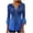 #258-Blue, variant on Women's Casual Gingham Check Print Turndown Collar Short Sleeve Button Down Shirt with Pockets for Everyday Wear