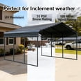thumbnail image 5 of 10x15 FT Heavy-Duty Portable Garage Carport Canopy with Reinforced Galvanized Steel Frame, All-Weather Shelter for RV Boat Truck Van Storage, 5 of 6