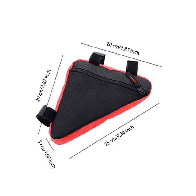 Mountain Bicycles Bag Front Tube Waterproof Large Capacity Equipment Cycling Bags Wide Opening Outdoor Pocket Wallet Holder Accessory Red