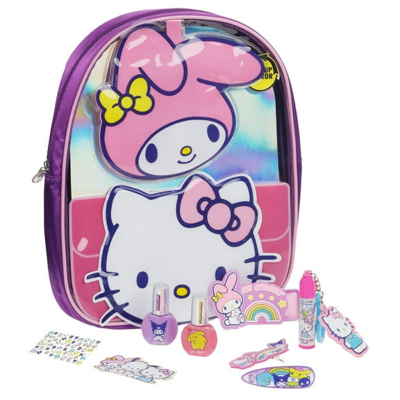 Hello Kitty and Friends Cosmetic Gift Bag, Lip, Nail, and Hair Accessories, Kids Ages 3 