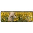 thumbnail image 5 of SKYSONIC Summer White Cow Runner Rug, 2' x 6' Non Slip with Rubber Backing Yellow Sunflowers Washable Soft Area Rug Carpet Entryway Rug Runner for Hallway Bedroom Kitchen Decor, 5 of 6