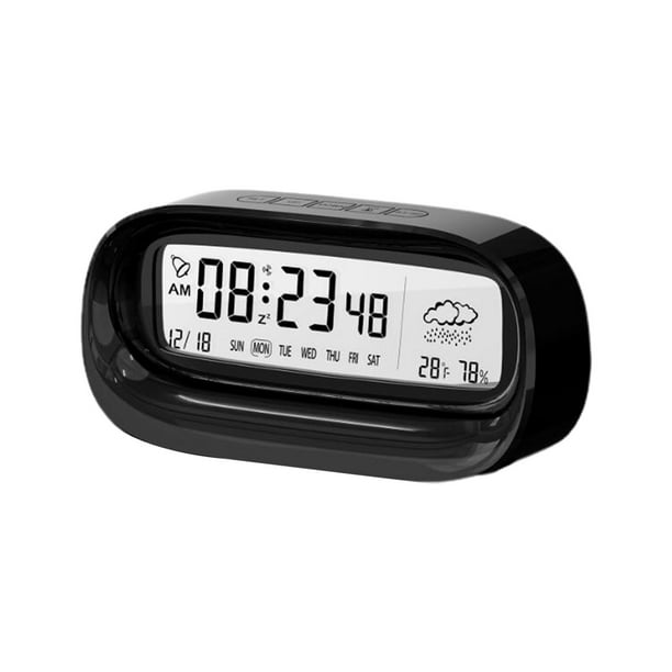 Desk Digital Clock Date Time Week Temperature and Humidity for Office