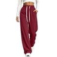 thumbnail image 3 of LIaqionyy Sweatpants for Womens Lounge Baggy Fashion Comfy Joggers Workout Pant Fall Winter Trousers with Pockets, 3 of 8