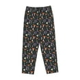 thumbnail image 6 of Uemuo Mushroom Pattern Women's Wide Leg Palazzo Lounge Pants with Pockets Light Weight Loose Comfy Casual Pajama Pants-XX-Large, 6 of 9