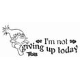 thumbnail image 2 of Kids Bedroom Decor Queen Poppy Hearts Vinyl Adhesive Wall Decal | 8" x 20" Removable Trolls World Tour Movie Quotes Removable Home Decoration Sticker Design - I'm Not Giving Up Today, 2 of 5