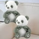 thumbnail image 3 of Juguete de peluche panda | Lindo diseño de pajarita roja | Material de algodón suave | Regalo decorativo para amigos, familiares | Muñeca coleccionable esponjosa | 16x12x20cm | 1 Pieza, 3 of 5