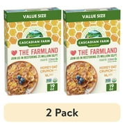 (2 pack) Cascadian Farm Organic Cereal, Honey Oat Crunch, 19 oz