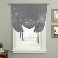 thumbnail image 2 of Grey Dandelion Tie Up Curtain Valance for Window, Adjustable Rod Pocket Window Curtains Shades, Abstract Art Simple Floral Light Filtering Valance Drapes for Cafe Living Room Bedroom 42"x54", 2 of 9