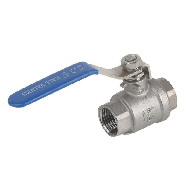 1/2' NPT Full Port SS304 Stainless Steel Two-Piece Rotary Lever 2-Way Ball Valve WOG1000