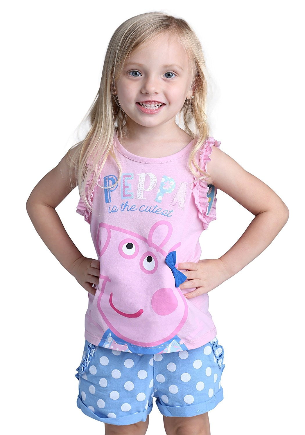 Short Shorts From 1 A 5 Ages Set Girl peppa pig T-Shirt Tank Top 