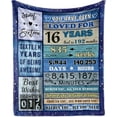 thumbnail image 1 of LHSHID Sweet 16 Gifts for Girls Blanket 16th Bday Decor Birthday Decorations Blankets for Girls Boy 50"x60", 1 of 7