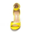 thumbnail image 3 of BURUDANI Women's Fashion Dress Low Heel Sandals Party Wedding Pumps Shoes YELLOW/PU Size 9.5, 3 of 7