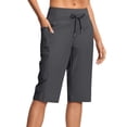 thumbnail image 2 of Holzkary Womens Capris with Pockets Loose Fit Casual Capri Pants Dressy Lightweight Ladies Baggy Cargo Pants for Hiking Capris Cargo Pants Summer Hiking Pants Lightweight Outdoor Quick Dry Pants, 2 of 8