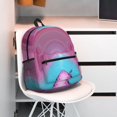 thumbnail image 6 of Daiia Pink Shark Pool Fantasy School Backpack for Men Women, Unisex Large Waterproof Bookbag Schoolbag Casual Daypack for High School/College/Teens/Travel/Work Black, 6 of 8