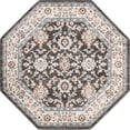 thumbnail image 2 of Rugs.com Charlotte Collection Rug – 5 Ft Octagon Gray Low-Pile Rug Perfect For Living Rooms, Kitchens, Entryways, 2 of 9