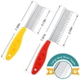 thumbnail image 3 of Pet Hair Comb Grooming Stainless Steel Long Short Teeth Rabbit Hamster Guinea Pig 2 Pack, 3 of 7