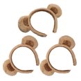 thumbnail image 5 of 3 diademas con orejas de oso, bonitas y esponjosas diademas de cuernos de animal de peluche para mujeres y niñas, diadema esponjosa de dibujos animados, diadema decorativa para fiestas de cosplay., 5 of 5