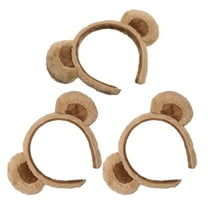 Milisten Bear Ears Headband Cloth All Ages Cosplay Prop Photo Prop 3Set 7.86X6.29X0.39in