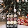thumbnail image 4 of Velvet Christmas Ornaments Balls Set-Flocked Shatterproof Hanging Baubles for Xmas Tree Decorations,Neutral Textured Decorative Balls for Wreath Garland Mantel to Create a Festive Holiday Atmosphere, 4 of 7