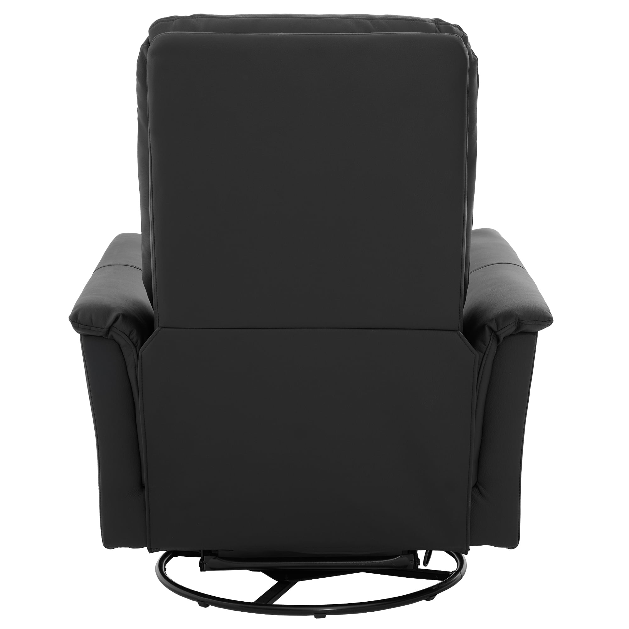 Euroco Manual Recliner Chair, 270° Swivel Rocker Chair with 8-Point Massage Function and Adjustable Backrest,Nursery Rocking Recliner for Living Room, Bedroom and Nursery,Black