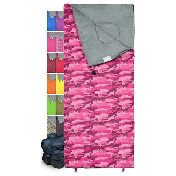 Sleeping Bag Indoor & Outdoor Use. Great for Kids, Boys, Girls, Teens & Adults. Ultralight and Compact Bags are Perfect for Hiking, Backpacking & Camping