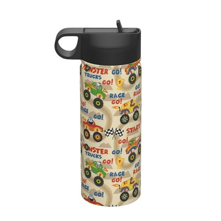 

Matuu Animal Truck for 18oz Durable Thermal Cups Keep Drinks Cold & Hot Insulated Coffee Mug with Lid (With Straw)