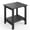 Black, variant on TROPOW All-Weather HDPE Adirondack Patio Side Table - 2-Tier Square Outdoor End Table, Weather Resistant, Easy Maintenance, for Patio, Pool, Deck, Backyard, Embossed Wood Grain