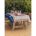 thumbnail image 4 of 52x70 Inch Outdoor Tablecloth with Umbrella Hole Zipper Rectangle Independence Day Rectangular Tablecloths Outside Waterproof 4th of July Red Truck Flag Wooden Patio Table Cover for Picnic Party, 4 of 8