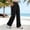 Black, variant on Juslio Womens Pants with Pockets Loose High Waist Casual Comfortable Elastic Waist Wide-Leg Pants