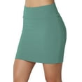 thumbnail image 1 of TheMoogan Women's Basic Stretch Cotton High Waist Double Layer Tube Mini Skirt, 1 of 7