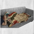 thumbnail image 6 of Saying Soft Flannel Fleece Throw Blanket, I Love Rome Lettering with Circus Tent and Bold Stripes Print, Cozy Plush for Indoor and Outdoor Use, 70" x 90", Red Dark Green and White, by Ambesonne, 6 of 6