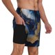 thumbnail image 2 of Fotbe Navy Blue Marble Traje de Baño para Hombre – Shorts de Natación de Secado Rápido con Forro y Bolsillos-X-Large, 2 of 6