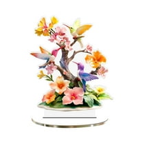 Gmogad Colorful Acrylic Flying Birds Ornament - Stereoscopic Tabletop Home Decoration, Modern Office Desk Decor & Bookshelf Display Piece