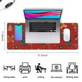thumbnail image 5 of Long Mouse Pads for Desk,Red Christmas Gingerbread Man Pattern Desk Mats on Top Of Desks, Desk Mouse Pad Extra Large with 3mm Non-Slip Base and Stitched Edge for Gaming,Office,Work,Home 31.5x11.8in, 5 of 5