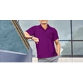 thumbnail image 5 of HAPPY BAY Men's Hawaiian Summer Solid Shirts Casual Short Sleeve Shirts Button Down Shirt Men 4XL Violet, Plain, 5 of 6