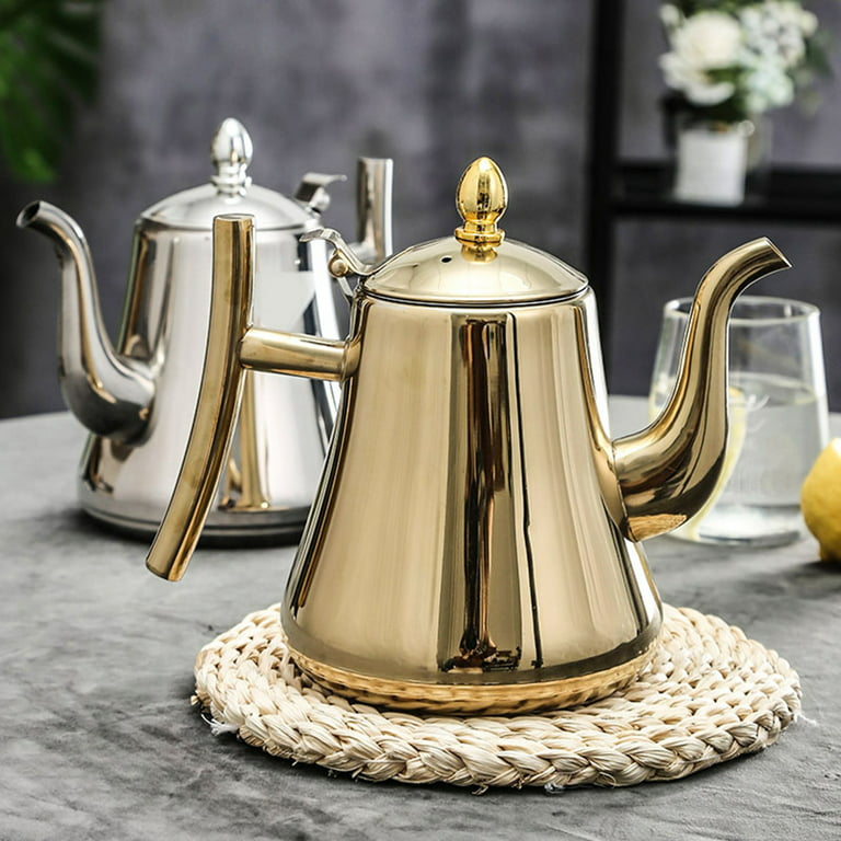 Stainless Steel Coffee Kettle With Thermometer Gooseneck Thin Spout For  Hand Drip Pour Over Coffee Tea Pot Teapot Coffee Tool - Temu