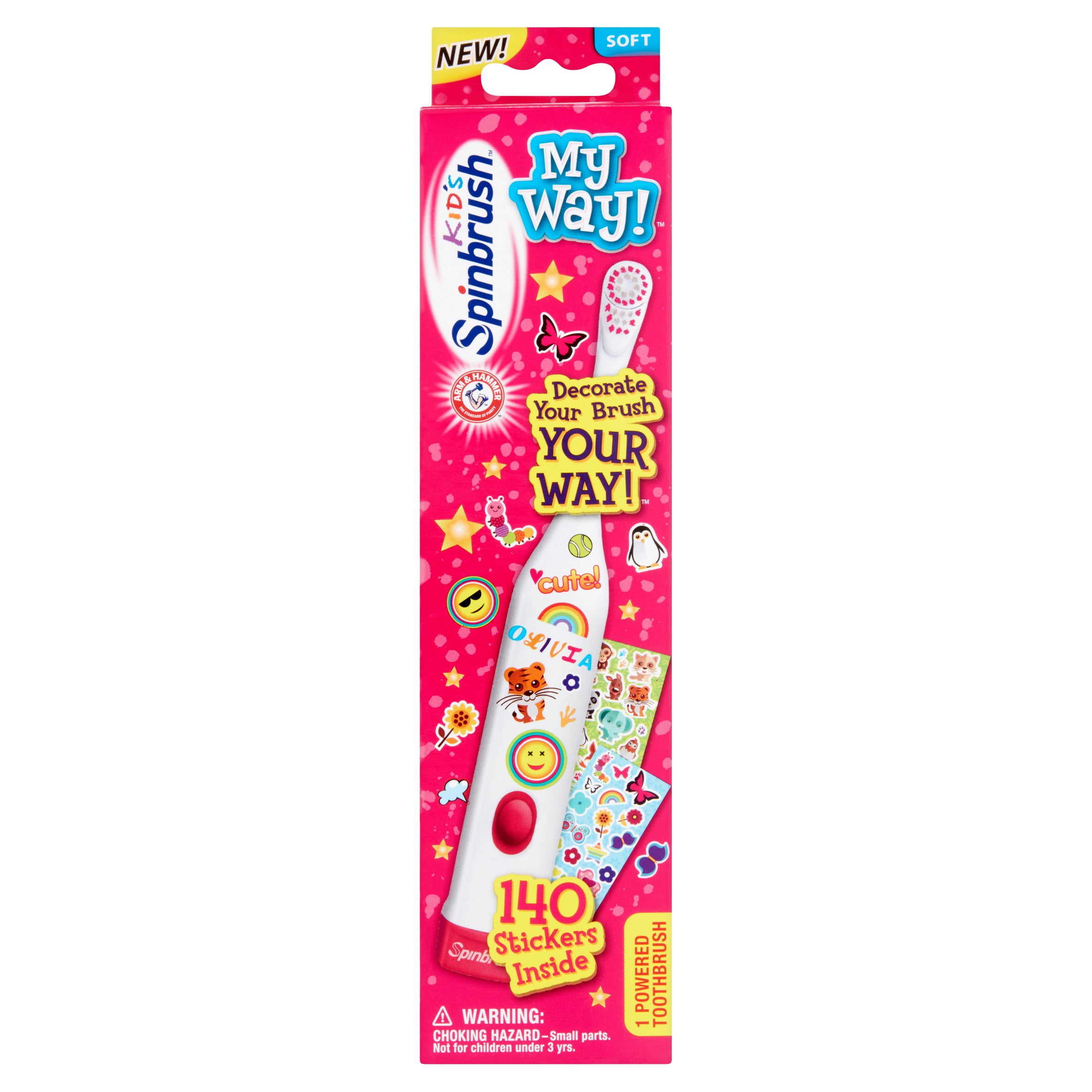 Arm & Hammer Kid's Spinbrush My Way! Soft Powered Toothbrush