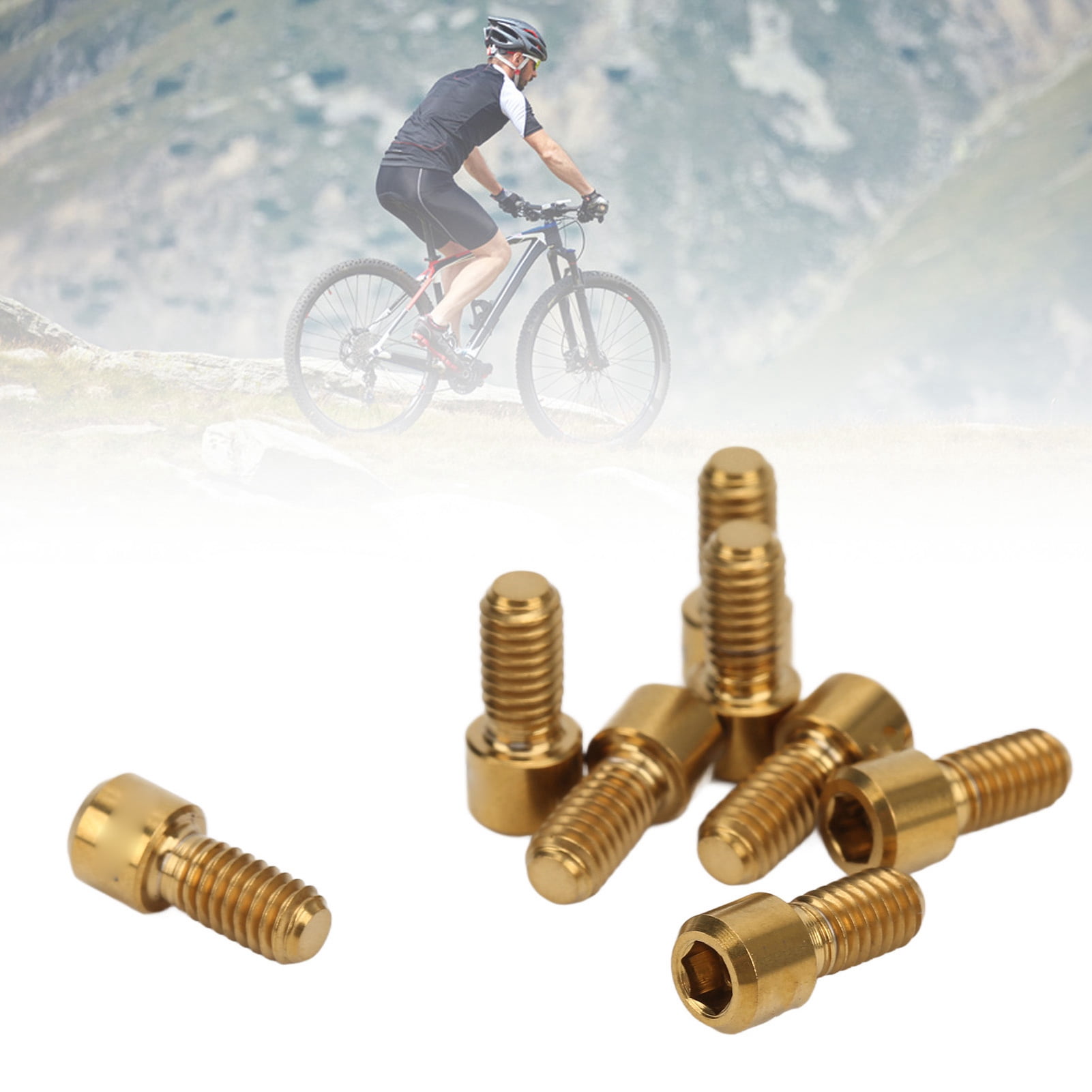 RLECS 30 PCS Stainless Steel Flat Pedal Pins - M4x10mm Hex Socket Screw Kit For Mountain Bike Pedals